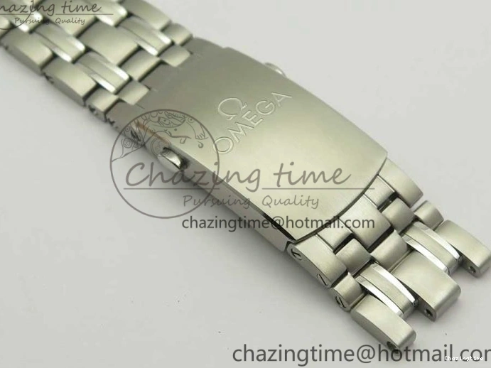 0227 HighQuality Seamaster 300M Chronometer SS Black OMF 1:1 Best Edition on SS Bracelet A2824 (Black Balance Wheel) V 7954